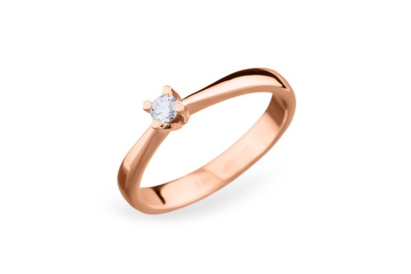 Inel De Logodna Diamant Aur roz i511-R-D