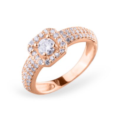 Inel Logodnă Diamant Solitaire 0.57 ct Aur Roz-i603-R
