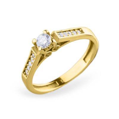 Inel de Logodnă Diamant 0.23 ct Aur Galben-i625-G-D