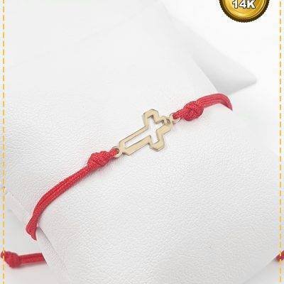 Bratara Snur cu Cruciulita Aur Galben 14k