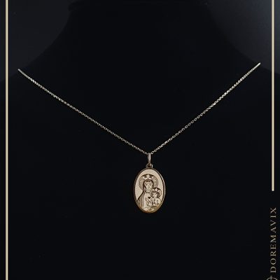 Lantisor Aur Dama ✔️ Medalion Fecioara Maria Si Iisus
