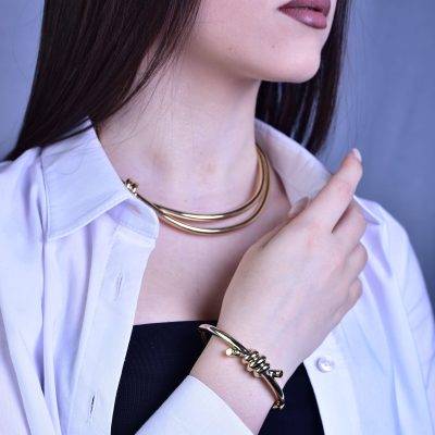 Bratara fixa aur galben 14k Epine