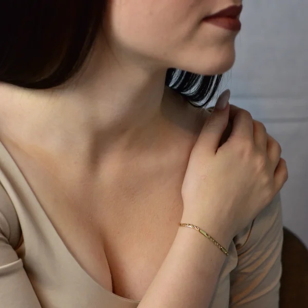 Bratara aur galben 14K dama model clasic