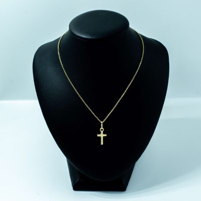 Lant Aur cu Cruce Aur Galben 14K - LCS