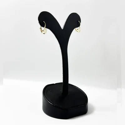 Cercei aur 14k copii – inimă cu zirconiu