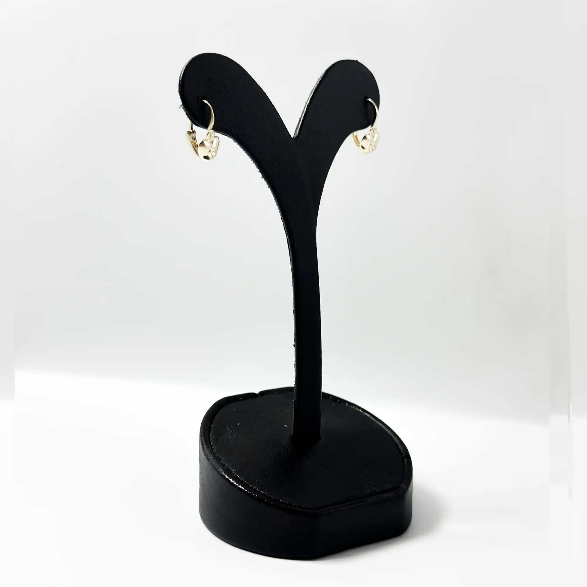 Cercei aur 14k copii – inimă cu zirconiu