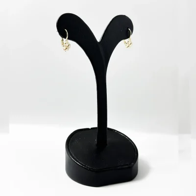 Cercei aur copii 14K trifoi stilizat