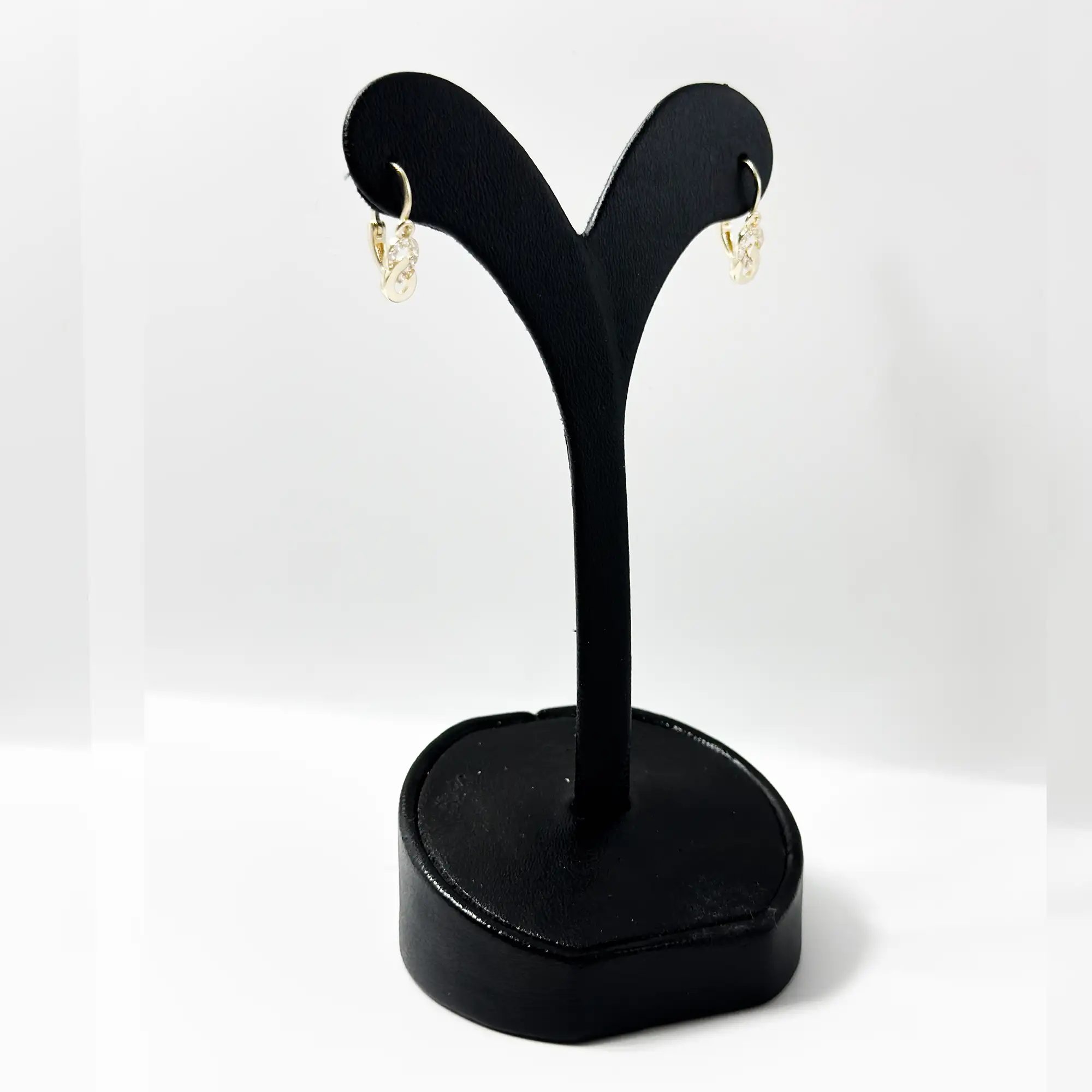 Cercei aur 14K copii cu motiv infinit și zirconiu